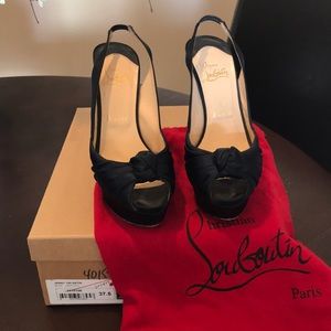 Christian Louboutin - Jenny 159 satin sling backs